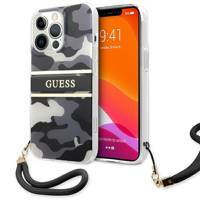 Guess GUHCP13LKCABBK iPhone 13 Pro / 13 6.1 "black / black hardcase Camo Strap Collection