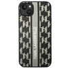 Oryginalne Etui IPHONE 14 PLUS Karl Lagerfeld Hardcase Monogram Stripe (KLHCP14MPGKLSKG) szare