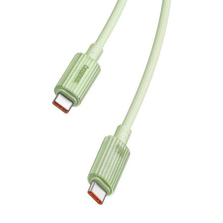 Kabel szybko ładujący Baseus USB-C do USB-C Habitat Series 100W, 2m (zielony)