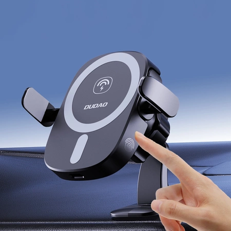 Dudao FW11 car phone holder with 15W inductive charger for air vent / cockpit - black