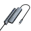 USB-C 6 in 1 Hub Wozinsky WHBC10Y4S Multifunktional, Aluminium, mit 25 cm Kabel - Grau