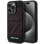 AMG AMHMP15X23SSPK iPhone 15 Pro Max 6.7" czarny/black hardcase Silicone Large Rhombuses Pattern MagSafe