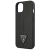 Oryginalne Etui IPHONE 14 PLUS Guess Hardcase Saffianotriangle Logo (GUHCP14MPSATLK) czarne