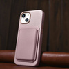 iCarer Litchi Premium Leather Case iPhone 14 Plus Magnetic Leather Case with MagSafe pink (WMI14220711-PK)