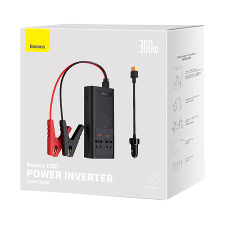 Baseus IGBT Auto Wechselrichter Wechselrichter 300W 220V (CN / EU Stecker) Schwarz (CGNB010101)