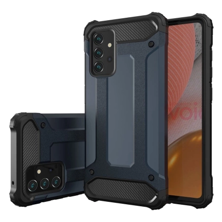 Pancerne hybrydowe etui Hybrid Armor pokrowiec na Samsung Galaxy A36 - niebieskie