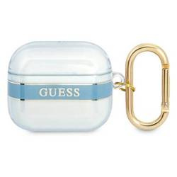 Schutzhülle APPLE AIRPODS 3 Guess AirPods Strap Collection (GUA3HHTSB) blau
