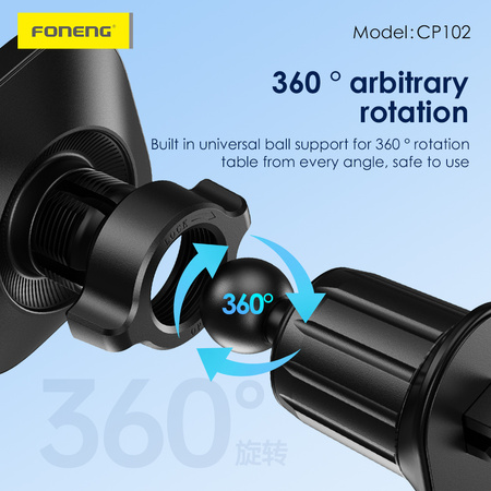 Foneng Uchwyt Samochodowy CP102 magnetyczny na kratkę czarny