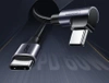 Ugreen angle cable USB Type C - USB Type C Power Delivery 60 W 20 V 3 A 1 m black-gray cable (US255 50123)