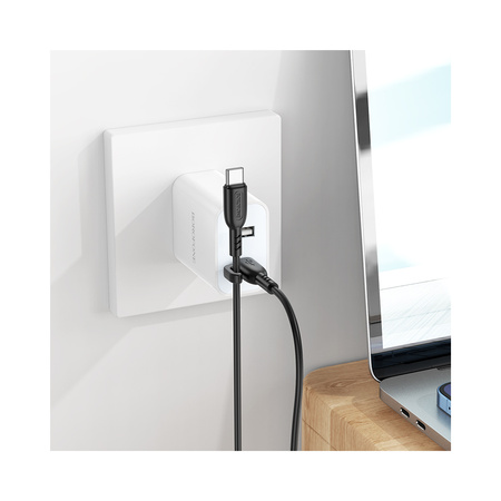 Borofone Kabel BX91 Symbol - Typ C na Typ C - 60W 3A 1 metr czarny