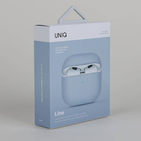 Uniq -Hülle Lino AirPods 3. Generation Silikon blau/arktisblau