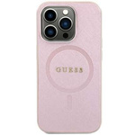 Original Case APPLE IPHONE 15 Guess Hardcase Saffiano MagSafe (GUHMP15SPSAHMCP) pink