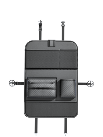 Organizer samochodowy na fotele przednie składany z przegródkami D03-B czarny