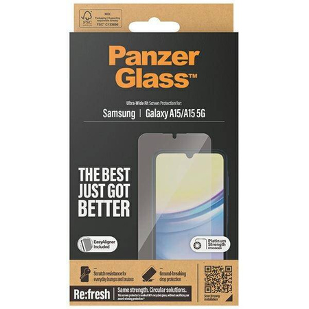 Szkło hartowane PanzerGlass Ultra-Wide Fit na Samsung Galaxy A15 / A15 5G