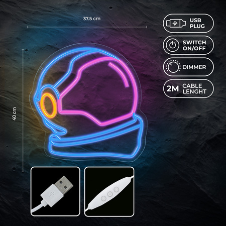 Neon PLEXI LED ASTRONAUTA multikolor FPNE22 Forever Light