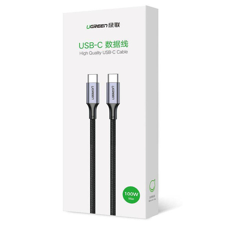 Ugreen Kabel USB Typ C - USB Typ C Power Delivery 100W Quick Charge FCP 5A 3m graues Kabel (90120 US316)