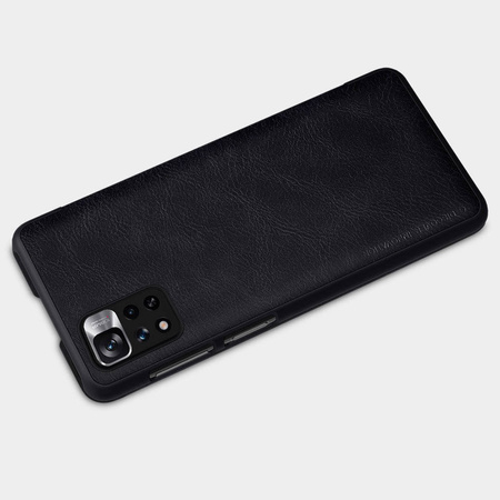 Nillkin Qin Case etui do Xiaomi Redmi Note 11 Pro+ (China) / Redmi Note 11 Pro (China) osłona na aparat kabura pokrowiec obudowa z klapką czarny