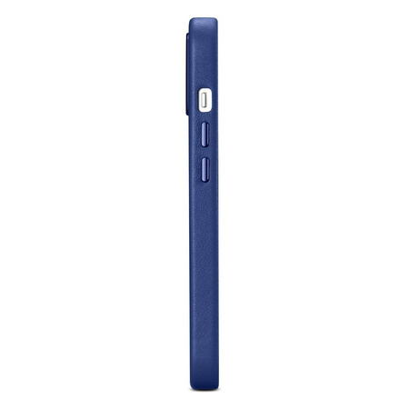 iCarer Case Leather genuine leather case for iPhone 14 Plus blau () (MagSafe compatible)