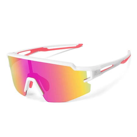 Rockbros Kinder-Fahrradbrille, polarisiert, UV-Schutz, Weiß