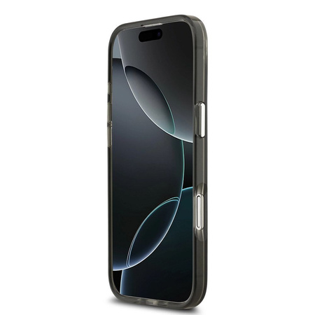 Guess Nakładka Magsafe IML Gradient Case With Print Triangle Logo & Silver Metal Camera Buttons Do iPhone 17 Air Czarna