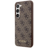 Guess 4G Metal Gold Logo case for Samsung Galaxy S24+ - brown