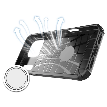 Etui Hybrid Armor na iPhone 17 Pro pancerne - czarne