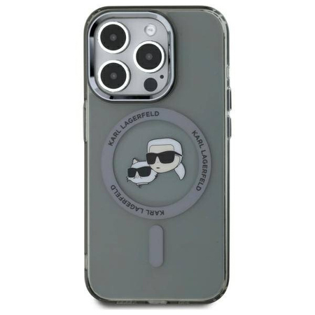 Karl Lagerfeld nakładka HC MagSafe IML Metal KC Heads do iPhone 15 Pro 6,1" czarna