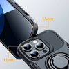 Joyroom Dual Hinge etui iPhone 14 pancerny pokrowiec z podstawką uchwytem ring holder czarne