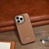 iCarer CE Premium Leather Folio Case iPhone 14 Pro Magnetic Flip Leather Folio Case MagSafe braun (WMI14220714-BN)
