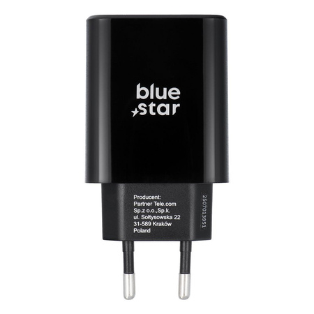 Ładowarka sieciowa do telefonu Blue Star USB C QC4.0 PD 3A 35W TFB-TC-35WPD czarna