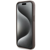 Guess Grip Stand 4G Triangle Strass Hülle für iPhone 15 – braun