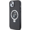 Karl Lagerfeld KLHMP15MHMRSKCK iPhone 15 Plus 6,7&quot; schwarz/schwarz Hardcase Ringständer Karl&amp;Choupette MagSafe