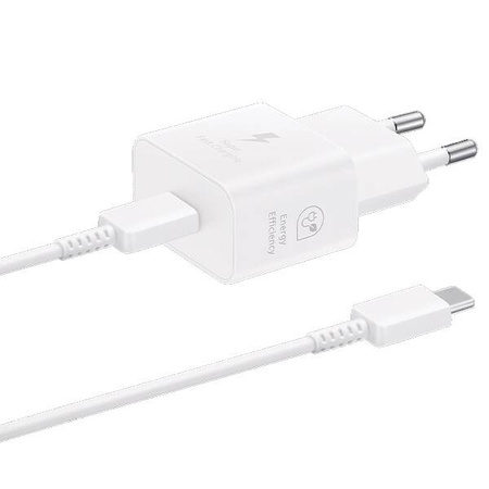 Oryginalna Ładowarka Sieciowa Samsung GaN Super Fast Charger EP-T2510XWEGEU USB Typ C 3A 25W biały blister