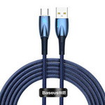 Kabel USB do USB-C Baseus Glimmer, 100W, 2m (niebieski)