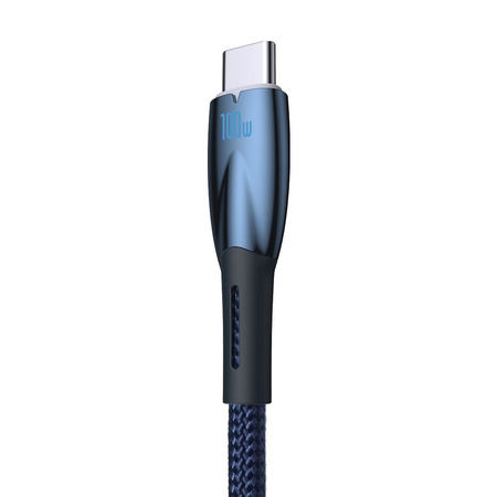 USB cable for USB-C Baseus Glimmer Series, 100W, 1m (Blue)