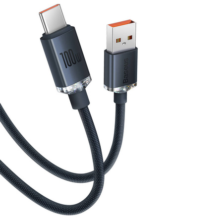 Baseus Crystal Shine Series Fast Charging Data Cable USB to Type-C 100W 1.2m Black