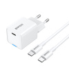 BWOO Ładowarka sieciowa GaN 30W z portem USB-C, z 60W kablem USB C- USB C