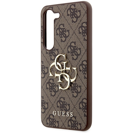 Guess 4G Big Metal Logo - Etui Samsung Galaxy S23 (brązowy)