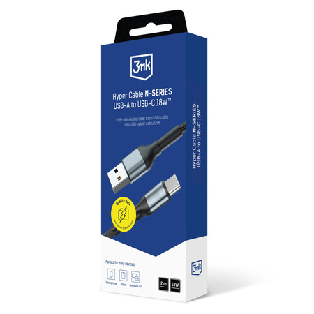 Accessories - 3mk Hyper Cable N-SERIES A to C 2m 9V/2A 18W Black