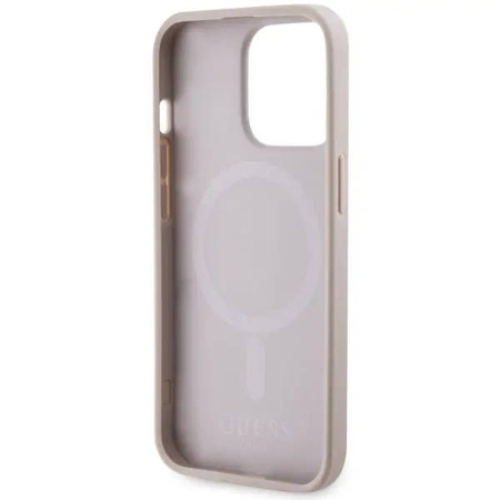 Guess GUHMP13LP4RPSP iPhone 13 Pro / 13 6.1&quot; pink/pink hardcase 4G Printed Stripes MagSafe