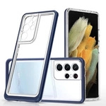 Clear 3in1 etui do Samsung Galaxy S23 Ultra silikonowy pokrowiec z ramką niebieskie