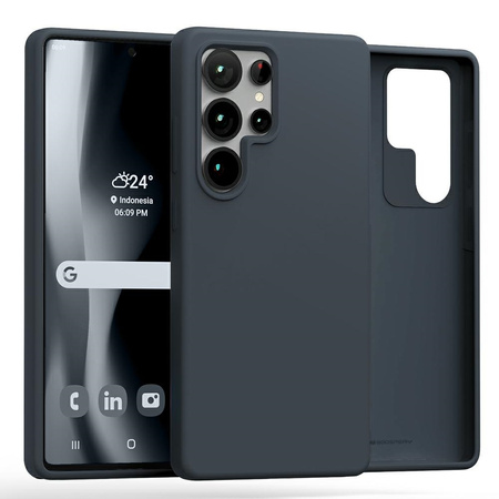 Etui Mercury Pure Magsafe Silicone do    Samsung Galaxy S25 Ultra granatowy