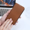 Dux Ducis Skin X2 Hülle Samsung Galaxy S23+ Flip Case Wallet Stand braun