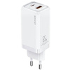 USAMS Ład. siec. 1xUSB-C+1xUSB T47 65W PD Fast Charging Super Si biały/white CC153TC02 (US-CC153)