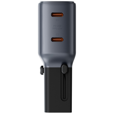 Ładowarka sieciowa Energea TravelGo      Adapter 45 2xUSB-C 45W grafitowo-czarny