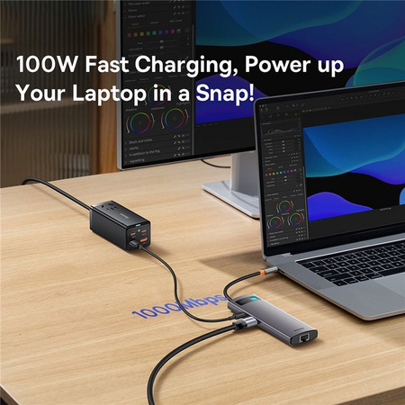 Hub 6in1 Baseus StarJoy Series, USB-C to 3x USB 3.0 + HDMI + USB-C PD + RJ45