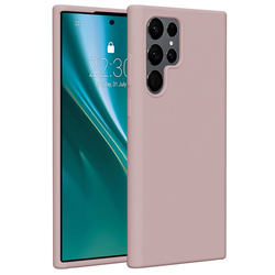 Nakładka Etteri Silicone Case do Samsung Galaxy S22 Ultra jasnoróżowa