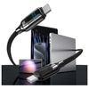 USAMS Kabel USB-C na USB-C 100W 1,2m Digital Display Zinc Alloy Fast Charging Data Cable HX Series SJ742USB01 (US-SJ742) czarny