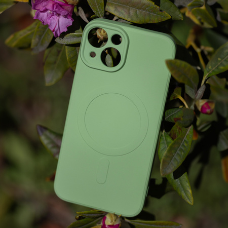 Nakładka Simple Color Mag do iPhone 16 6,1&quot; jasnozielona