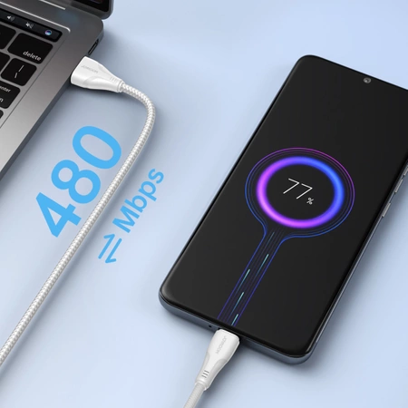 Joyroom USB-Kabel - Micro-USB 2.4A Surpass-Serie für schnelles Aufladen und Datenübertragung 2 m weiß (S-UM018A11)